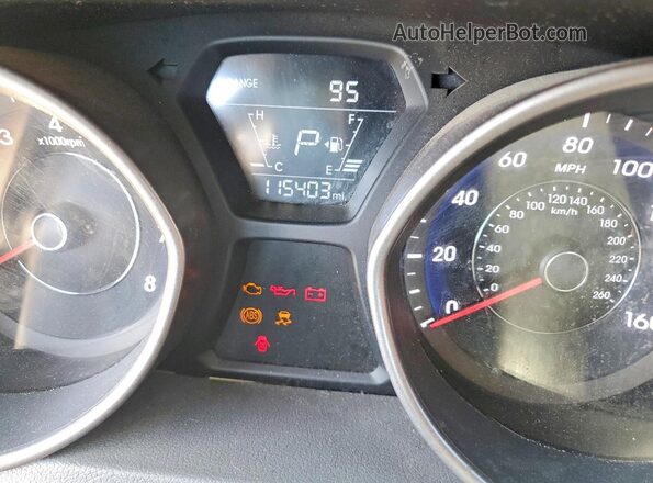 5NPDH4AE4GH700208 2016 HYUNDAI ELANTRA White Սարքավորումների վահանակի տեսք