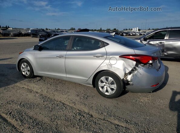 5NPDH4AE4GH707109 2016 HYUNDAI ELANTRA Silver უკანა მარცხენა