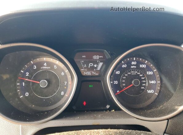 5NPDH4AE4GH707109 2016 HYUNDAI ELANTRA Silver ხელსაწყოთა პანელის ხედი
