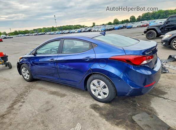 5NPDH4AE4GH726937 2016 HYUNDAI ELANTRA Синий Задняя левая четверть