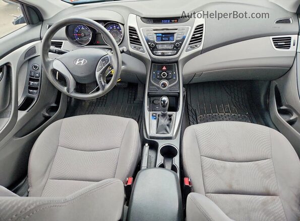 5NPDH4AE4GH726937 2016 HYUNDAI ELANTRA Синий Вид панели приборов