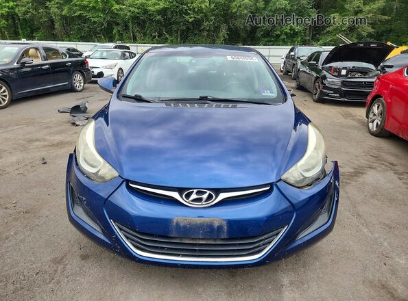 5NPDH4AE4GH726937 2016 HYUNDAI ELANTRA Синий Вид спереди