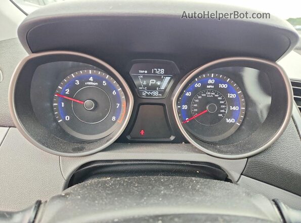 5NPDH4AE4GH726937 2016 HYUNDAI ELANTRA Синий Вид щитка приборов