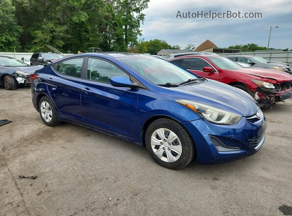 5NPDH4AE4GH726937 2016 HYUNDAI ELANTRA Синий Передняя правая четверть
