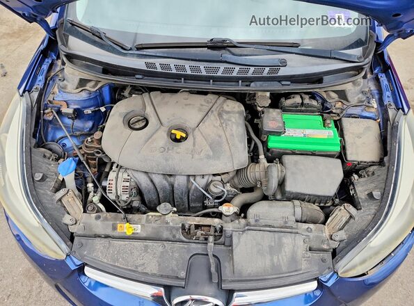 5NPDH4AE4GH726937 2016 HYUNDAI ELANTRA Синий Вид задней части салона