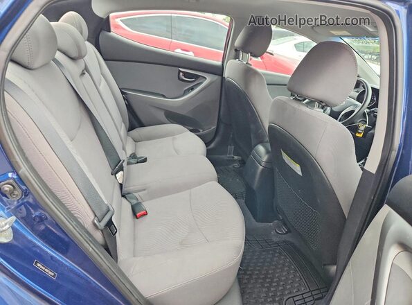 5NPDH4AE4GH726937 2016 HYUNDAI ELANTRA Синий Вид задних сидений