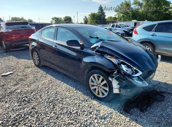 5NPDH4AE4GH737260 2016 HYUNDAI ELANTRA Черный Передняя правая четверть