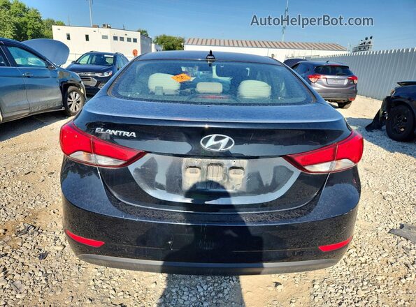 5NPDH4AE4GH737260 2016 HYUNDAI ELANTRA Черный Вид сзади