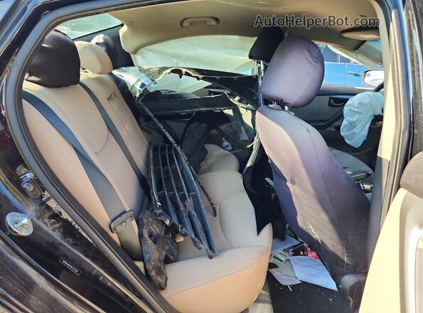 5NPDH4AE4GH737260 2016 HYUNDAI ELANTRA Черный Вид задних сидений
