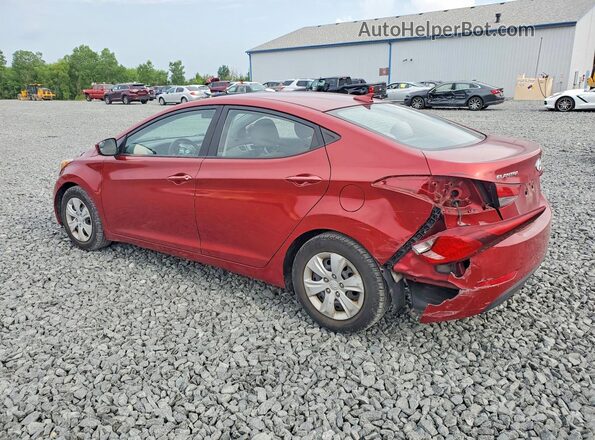 5NPDH4AE4GH750364 2016 HYUNDAI ELANTRA Red Rear left