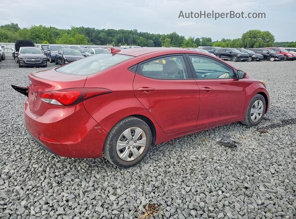 5NPDH4AE4GH750364 2016 HYUNDAI ELANTRA Red Rear right