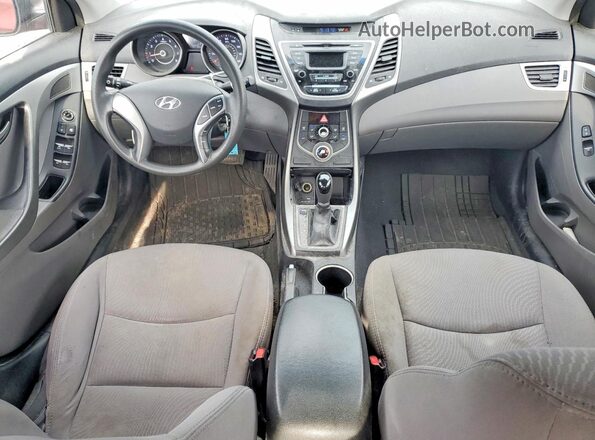 5NPDH4AE4GH750364 2016 HYUNDAI ELANTRA Red Dashboard view