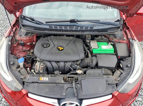 5NPDH4AE4GH750364 2016 HYUNDAI ELANTRA Red Rear interior view