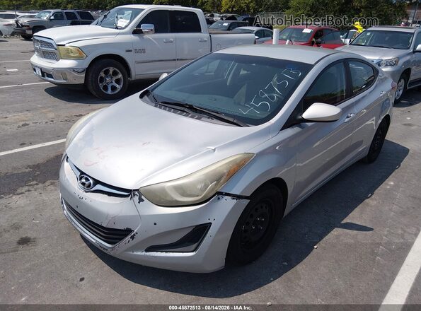 5NPDH4AE4GH751689 2016 HYUNDAI ELANTRA Silver Առջևի ձախ երեք քառորդ տեսարան