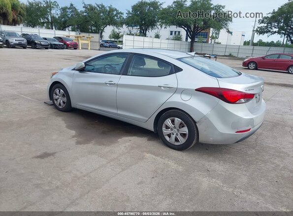 5NPDH4AE4GH752714 2016 HYUNDAI ELANTRA Silver Rear left