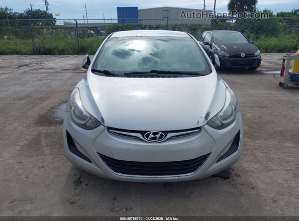 5NPDH4AE4GH752714 2016 HYUNDAI ELANTRA Silver Front view