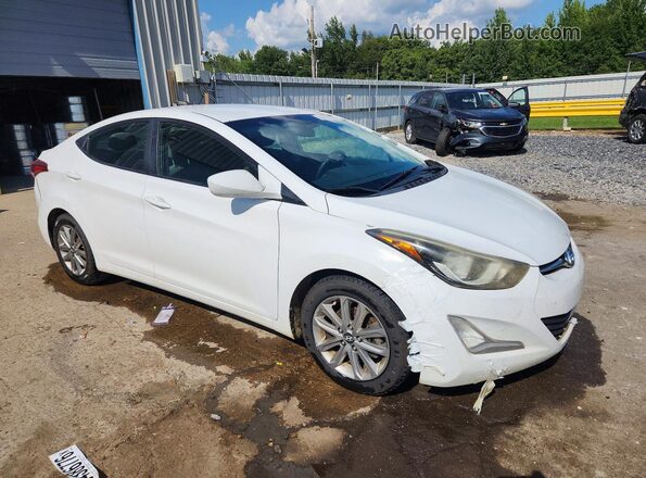 5NPDH4AE4GH762871 2016 HYUNDAI ELANTRA White Delantero derecho