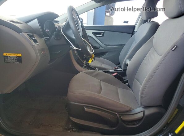 5NPDH4AE4GH763339 2016 HYUNDAI ELANTRA Black Widok wnętrza z przodu