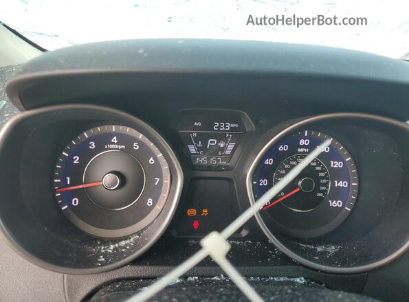 5NPDH4AE4GH788564 2016 HYUNDAI ELANTRA Silver Vista del cuadro de instrumentos