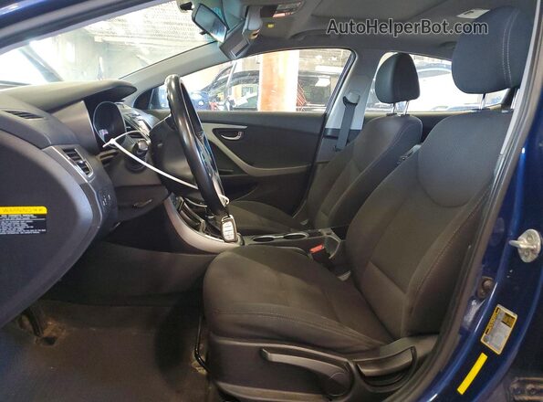 5NPDH4AE5GH686769 2016 HYUNDAI ELANTRA Black წინა სალონის ხედი
