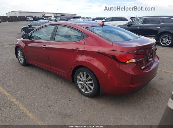 5NPDH4AE5GH703277 2016 HYUNDAI ELANTRA Красный Задняя левая четверть