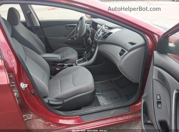 5NPDH4AE5GH703277 2016 HYUNDAI ELANTRA Красный Вид салона спереди