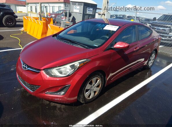 5NPDH4AE5GH705224 2016 HYUNDAI ELANTRA Burgundy Front left