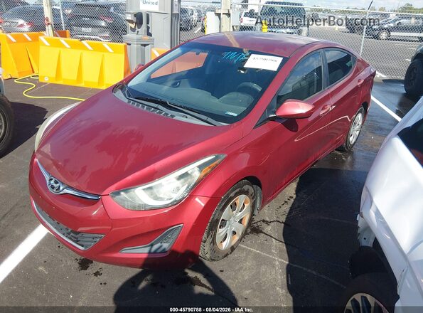 5NPDH4AE5GH705224 2016 HYUNDAI ELANTRA Burgundy Front view