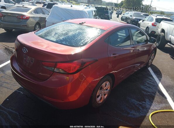 5NPDH4AE5GH705224 2016 HYUNDAI ELANTRA Burgundy Rear right