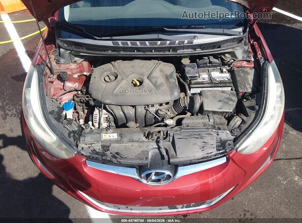 5NPDH4AE5GH705224 2016 HYUNDAI ELANTRA Burgundy Rear view