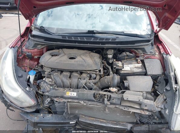 5NPDH4AE5GH706003 2016 HYUNDAI ELANTRA Красный Вид сзади