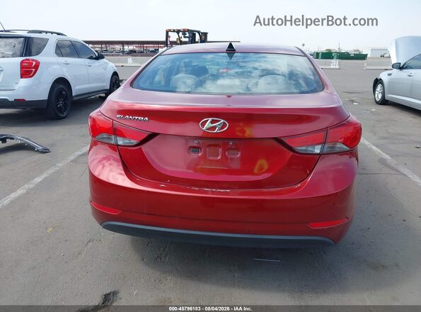 5NPDH4AE5GH706003 2016 HYUNDAI ELANTRA Красный 