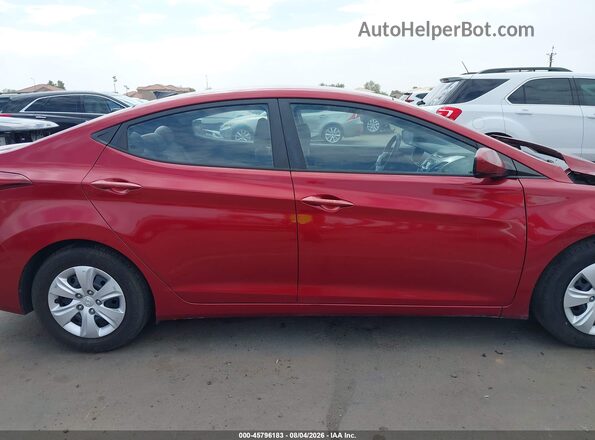 5NPDH4AE5GH706003 2016 HYUNDAI ELANTRA Красный Панорамный вид салона 360°