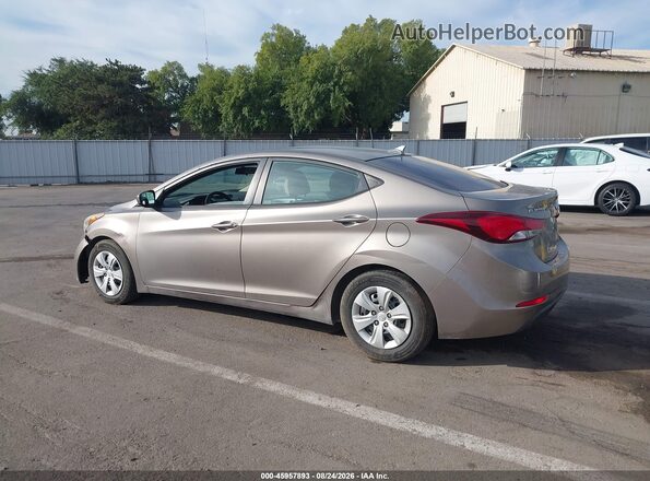 5NPDH4AE5GH709757 2016 HYUNDAI ELANTRA Brown Tył lewy