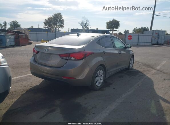 5NPDH4AE5GH709757 2016 HYUNDAI ELANTRA Brown Tył prawy