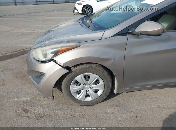5NPDH4AE5GH709757 2016 HYUNDAI ELANTRA Brown Widok zestawu wskaźników