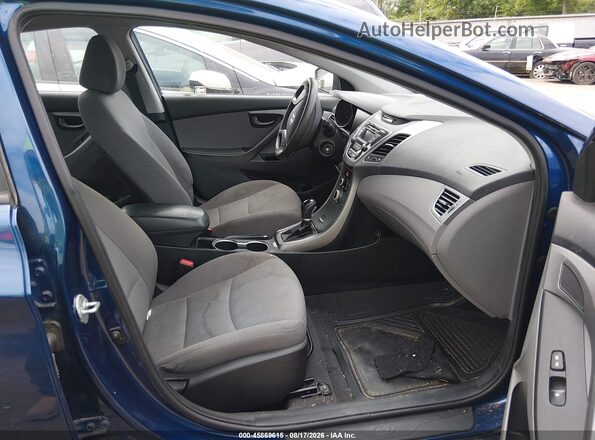 5NPDH4AE5GH715557 2016 HYUNDAI ELANTRA Blue წინა სალონის ხედი
