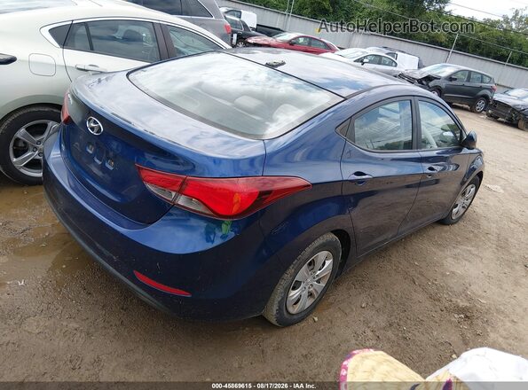 5NPDH4AE5GH715557 2016 HYUNDAI ELANTRA Blue უკანა მარჯვენა