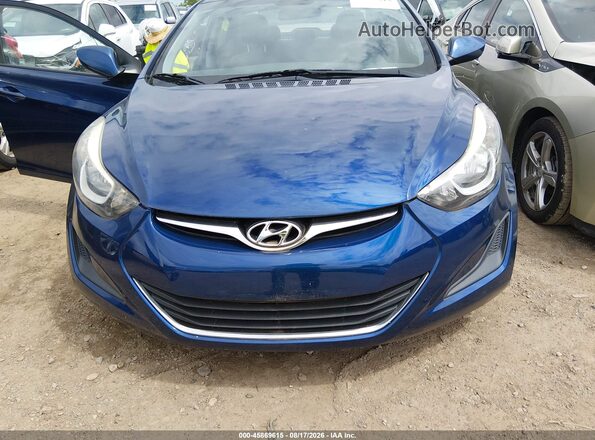 5NPDH4AE5GH715557 2016 HYUNDAI ELANTRA Blue წინა ხედი