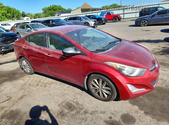 5NPDH4AE5GH716000 2016 HYUNDAI ELANTRA Красный Передняя правая четверть
