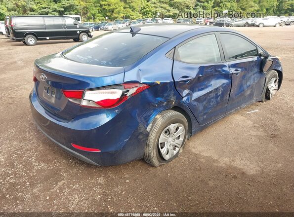 5NPDH4AE5GH735761 2016 HYUNDAI ELANTRA Blue Tył prawy