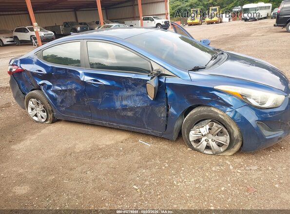 5NPDH4AE5GH735761 2016 HYUNDAI ELANTRA Blue Widok z przodu
