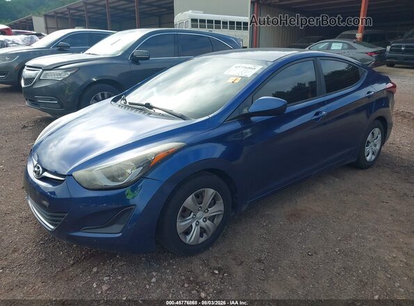 5NPDH4AE5GH735761 2016 HYUNDAI ELANTRA Blue Przód lewy