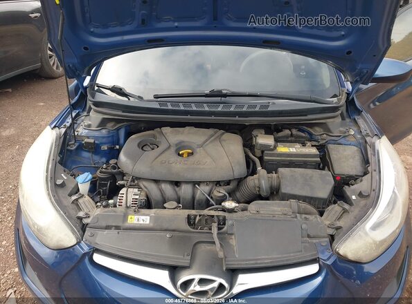 5NPDH4AE5GH735761 2016 HYUNDAI ELANTRA Blue Widok z tyłu