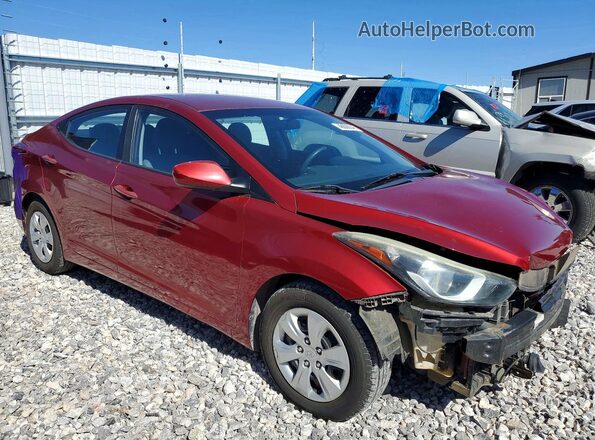 5NPDH4AE5GH740829 2016 HYUNDAI ELANTRA Red წინა მარჯვენა
