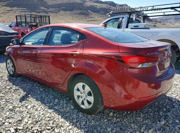 5NPDH4AE5GH740829 2016 HYUNDAI ELANTRA Red უკანა მარცხენა