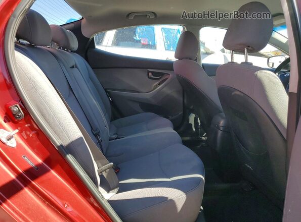 5NPDH4AE5GH740829 2016 HYUNDAI ELANTRA Red უკანა სავარძლების ხედი