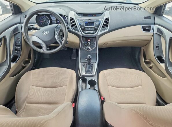 5NPDH4AE5GH767822 2016 HYUNDAI ELANTRA Белый Вид панели приборов