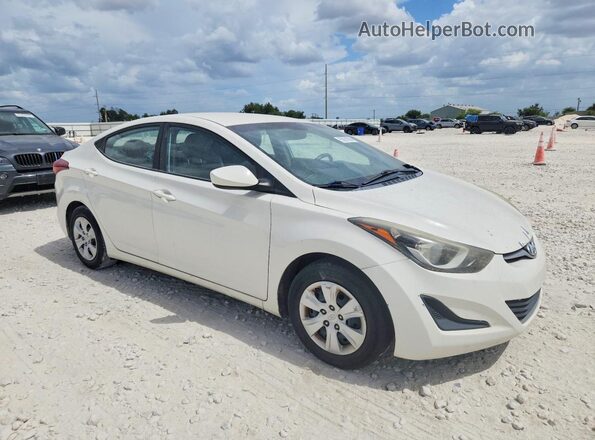 5NPDH4AE5GH767822 2016 HYUNDAI ELANTRA Белый Передняя правая четверть