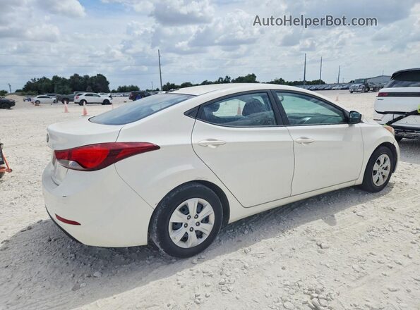 5NPDH4AE5GH767822 2016 HYUNDAI ELANTRA Белый Задняя правая четверть